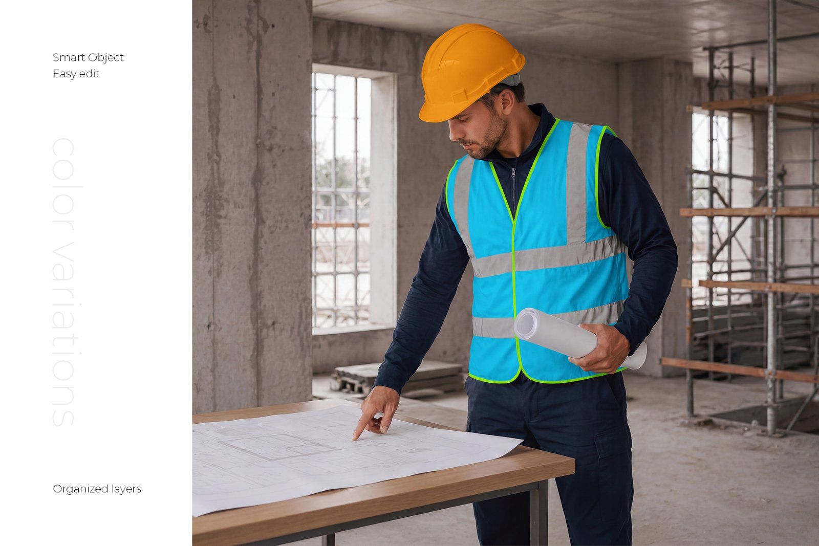 Safety Construction Vest Mockup Set — image 3