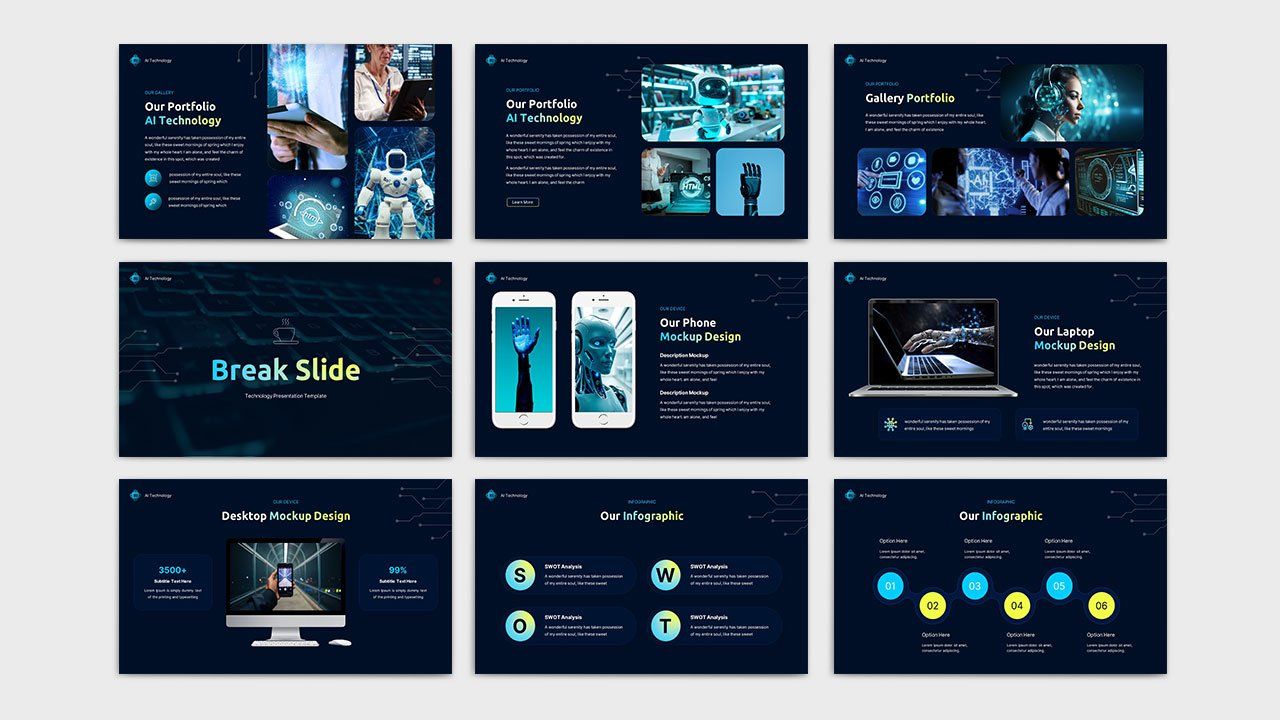 AI Technology PowerPoint Presentation Template — image 4