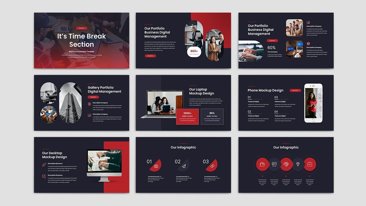 Digital Management - Business PowerPoint Template — image 4