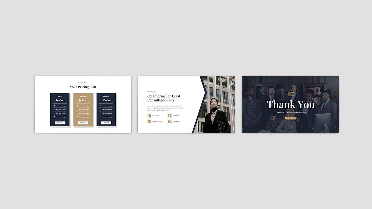 Advokat - Lawyer & Attorney PowerPoint Template — image 5