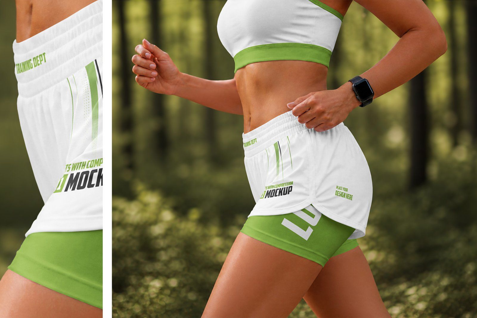 Women’s Training Shorts with Compression Mockup Set — image 4