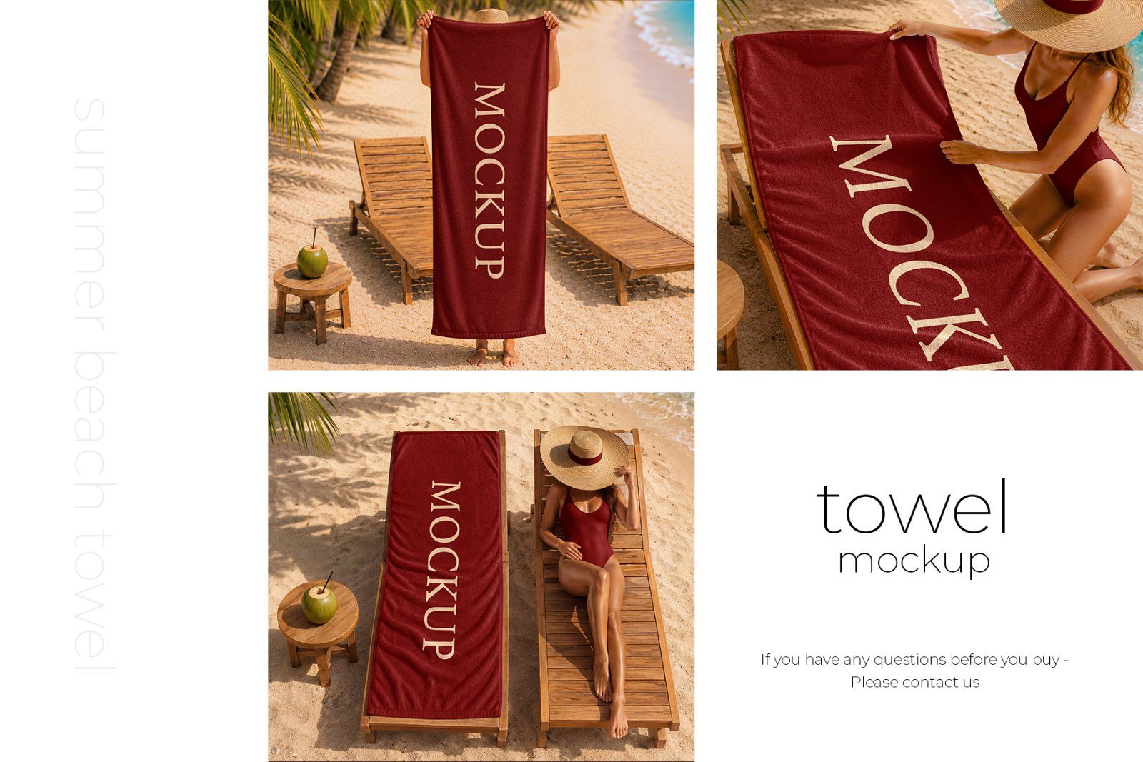 Summer Beach Towel Mockup Set — image 5