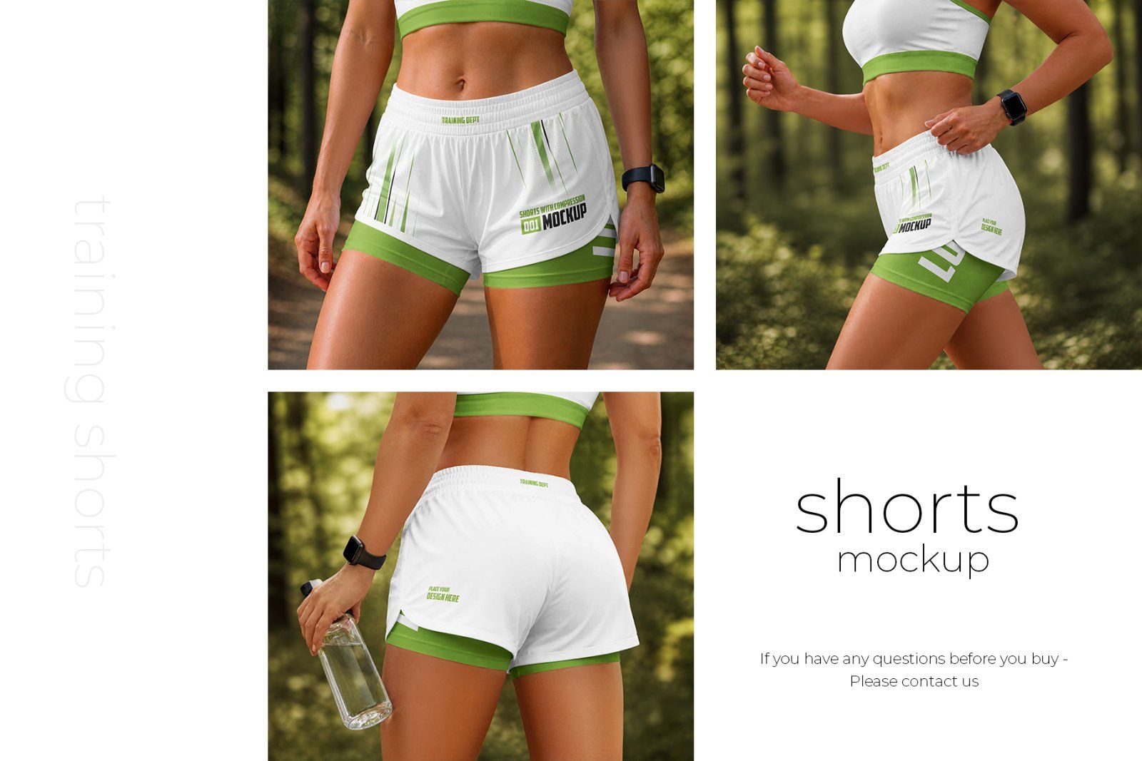 Women’s Training Shorts with Compression Mockup Set — image 5