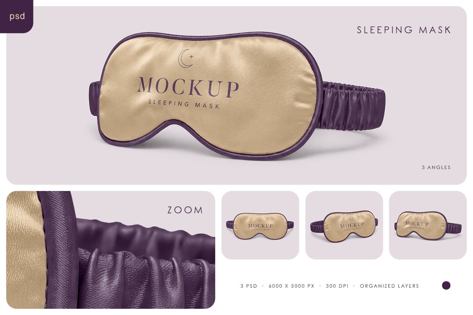 Sleeping Mask Mockup Set — image 1