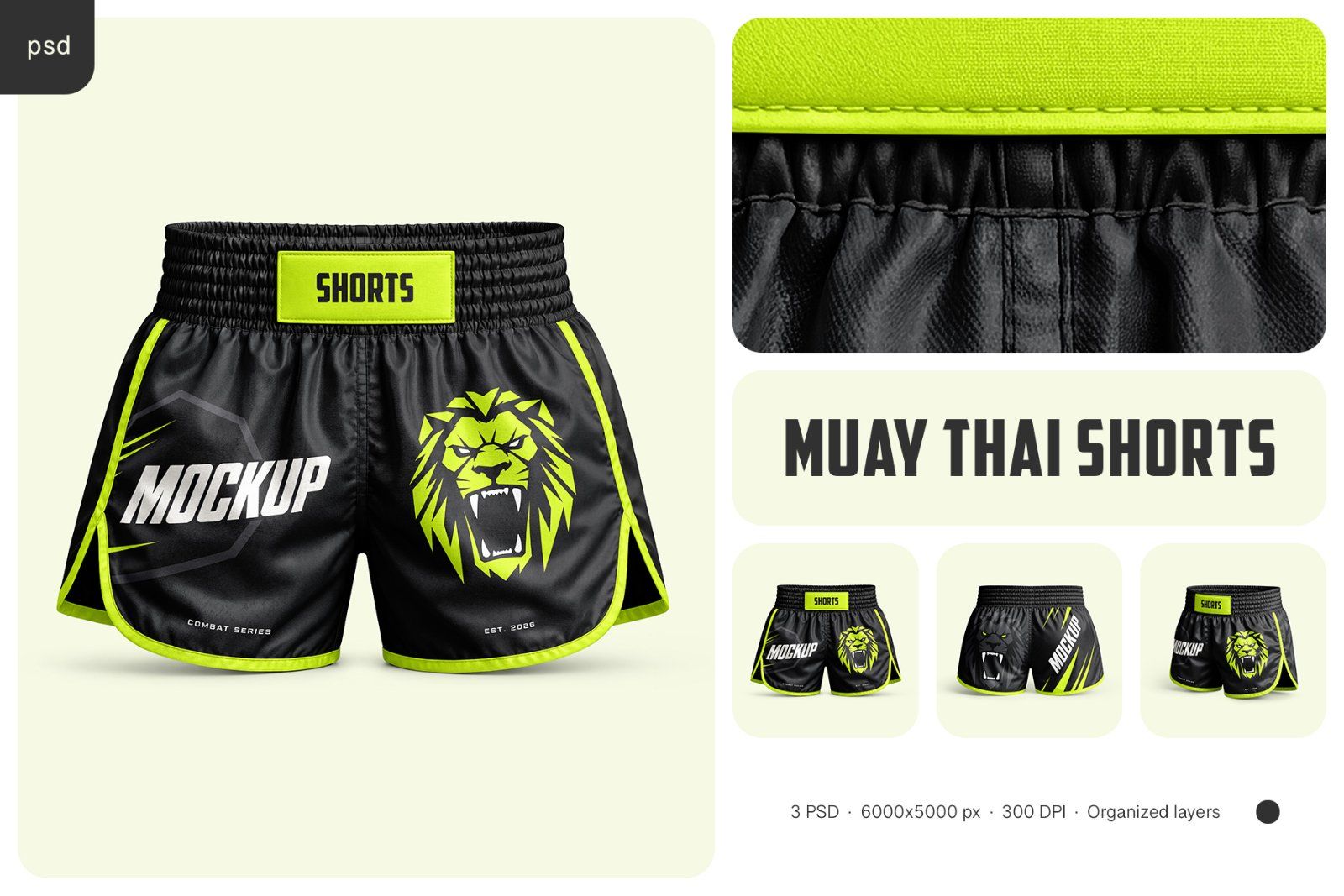 Muay Thai Shorts Mockup Set — image 1
