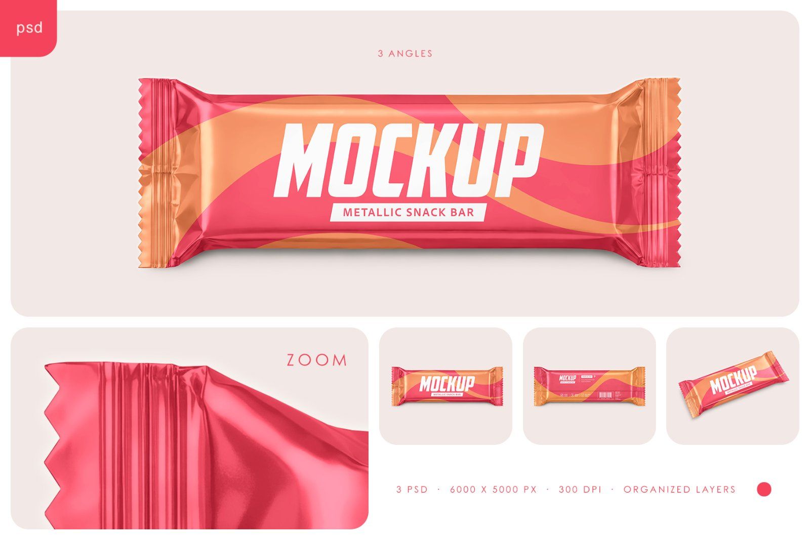 Metallic Snack Bar Mockup Set — image 1