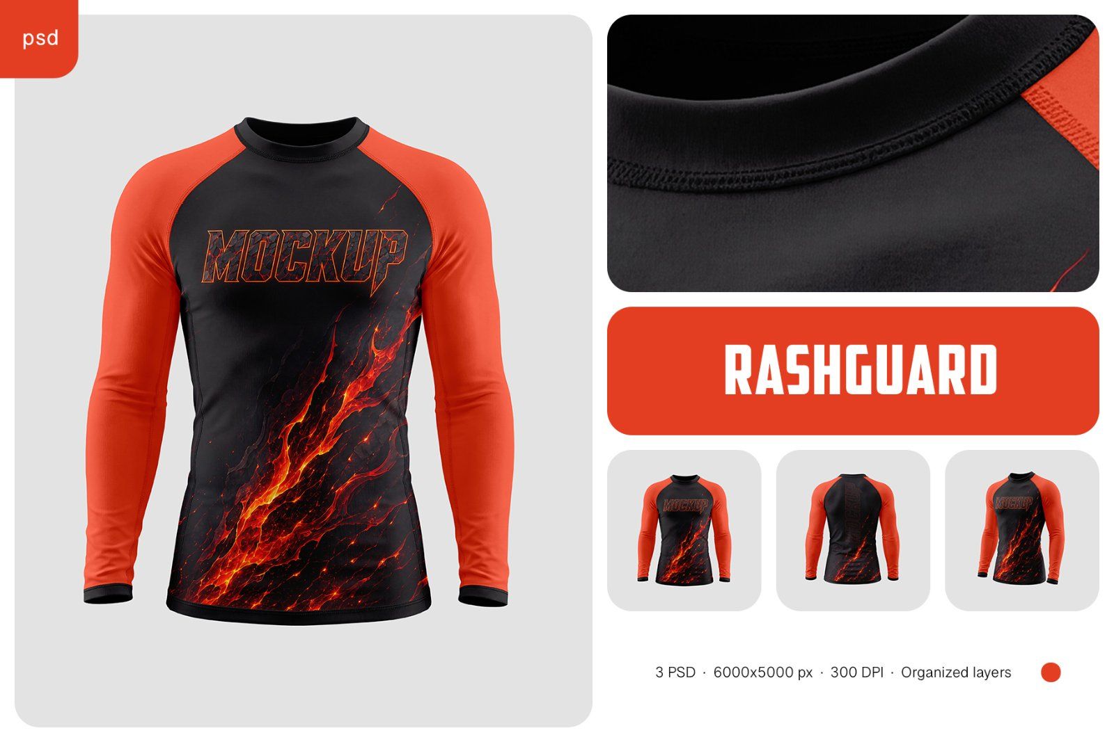Long Sleeve Rashguard Mockup Set — image 1
