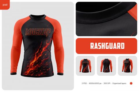 Long Sleeve Rashguard Mockup Set