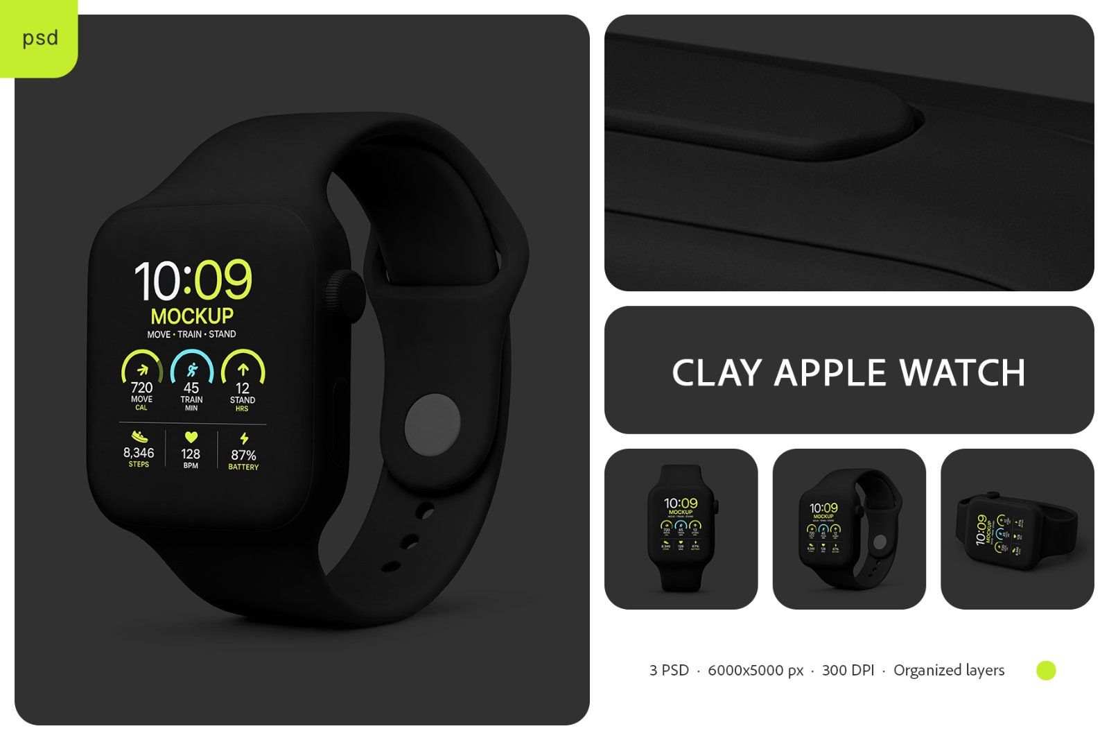 Clay Apple Watch Mockup Set — image 1