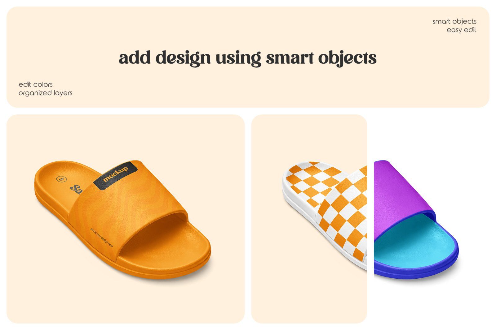 Rubber Slide Sandals Mockup Set — image 2