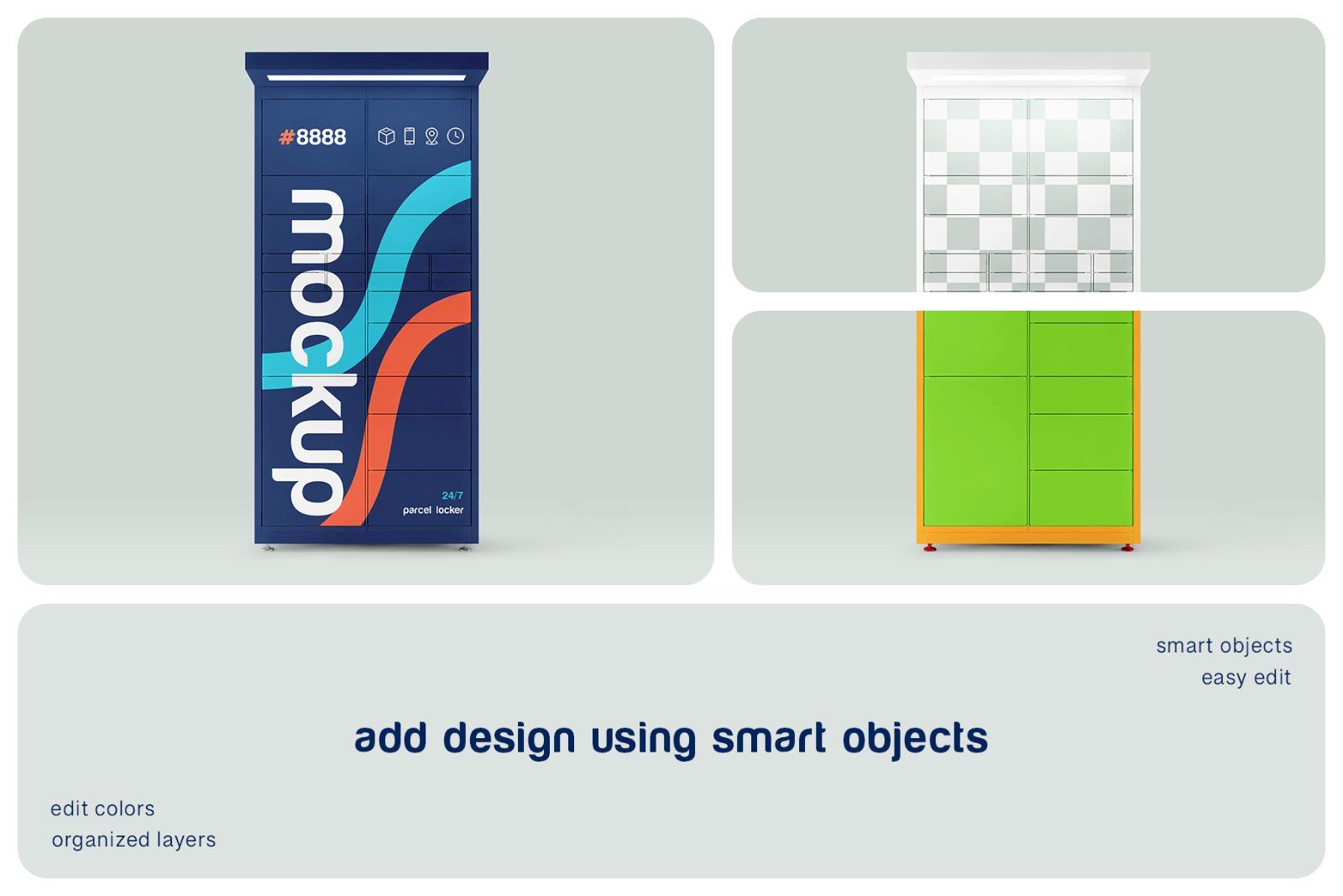 Parcel Delivery Locker Mockup Set — image 2