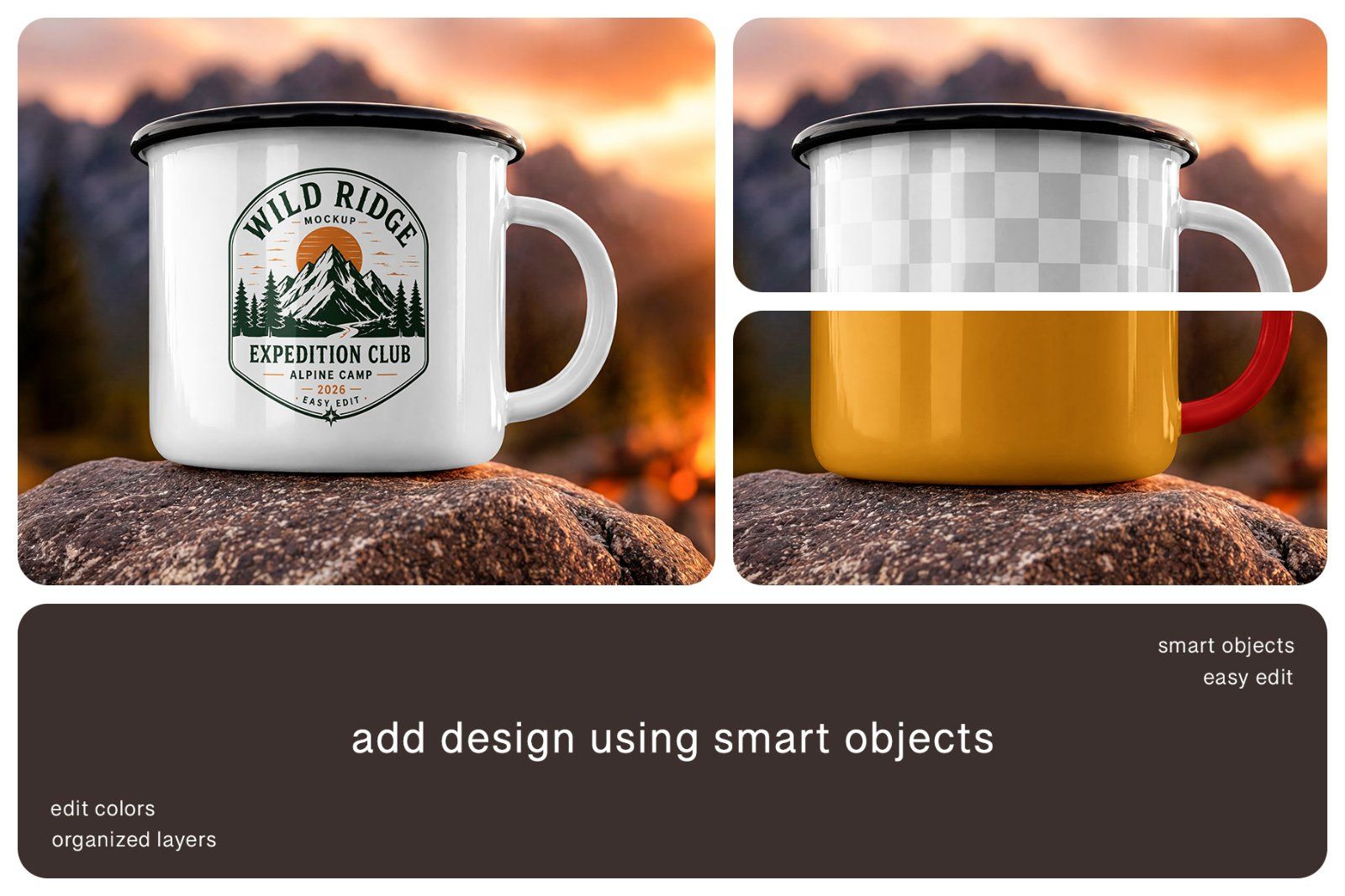 Enamel Metal Mug Mockup Set — image 2