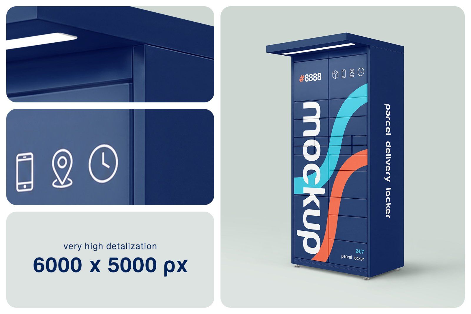 Parcel Delivery Locker Mockup Set — image 3