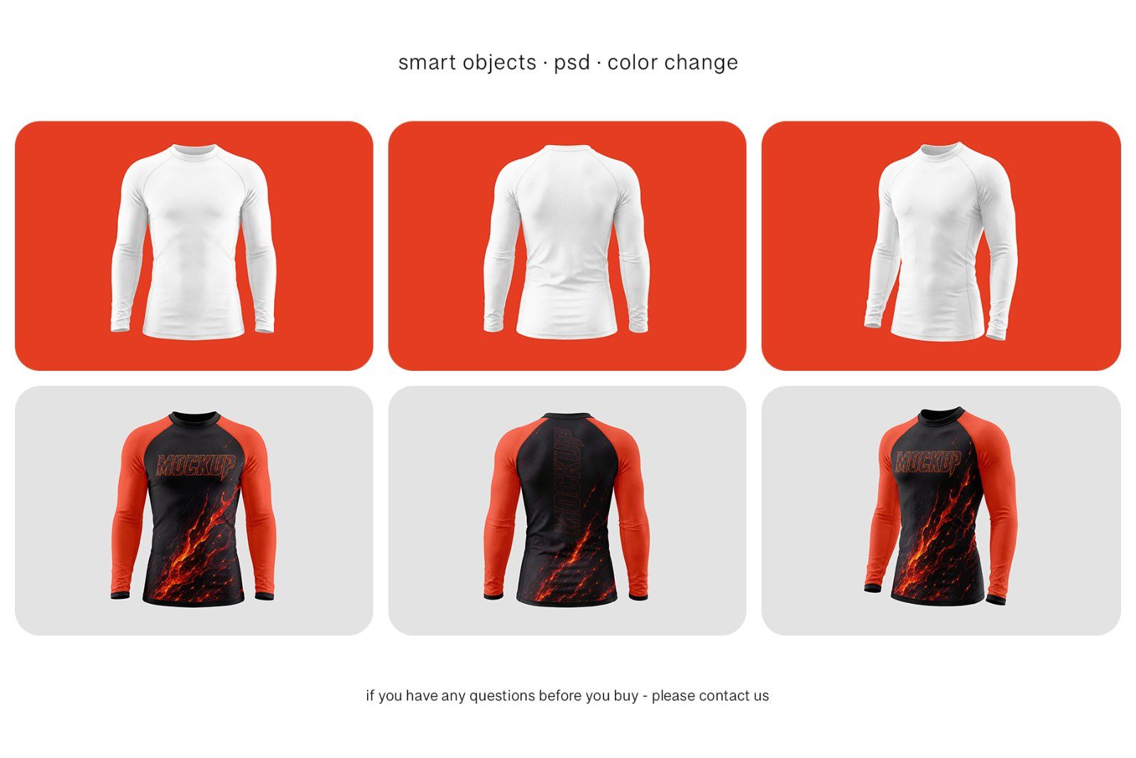 Long Sleeve Rashguard Mockup Set — image 4