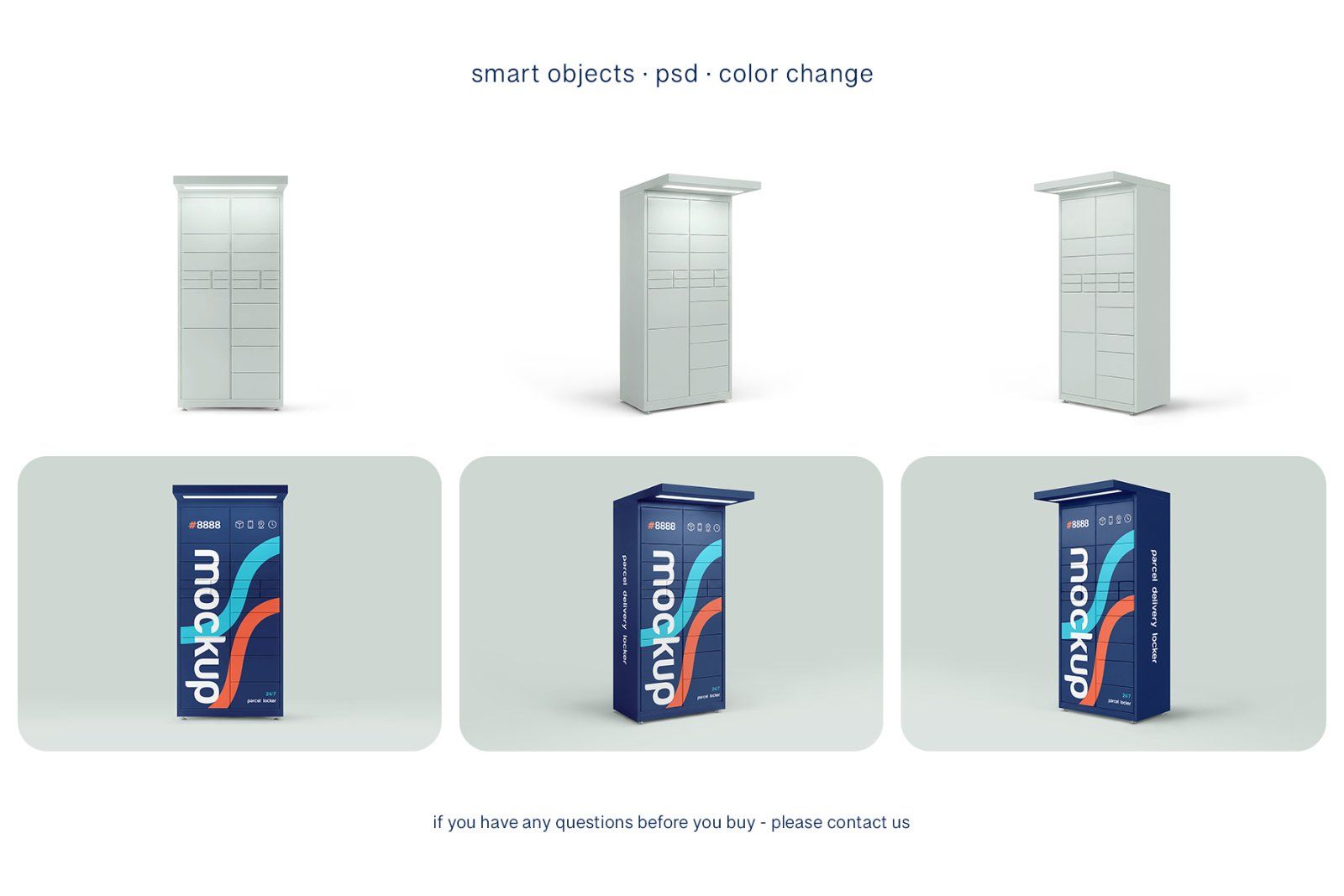 Parcel Delivery Locker Mockup Set — image 4