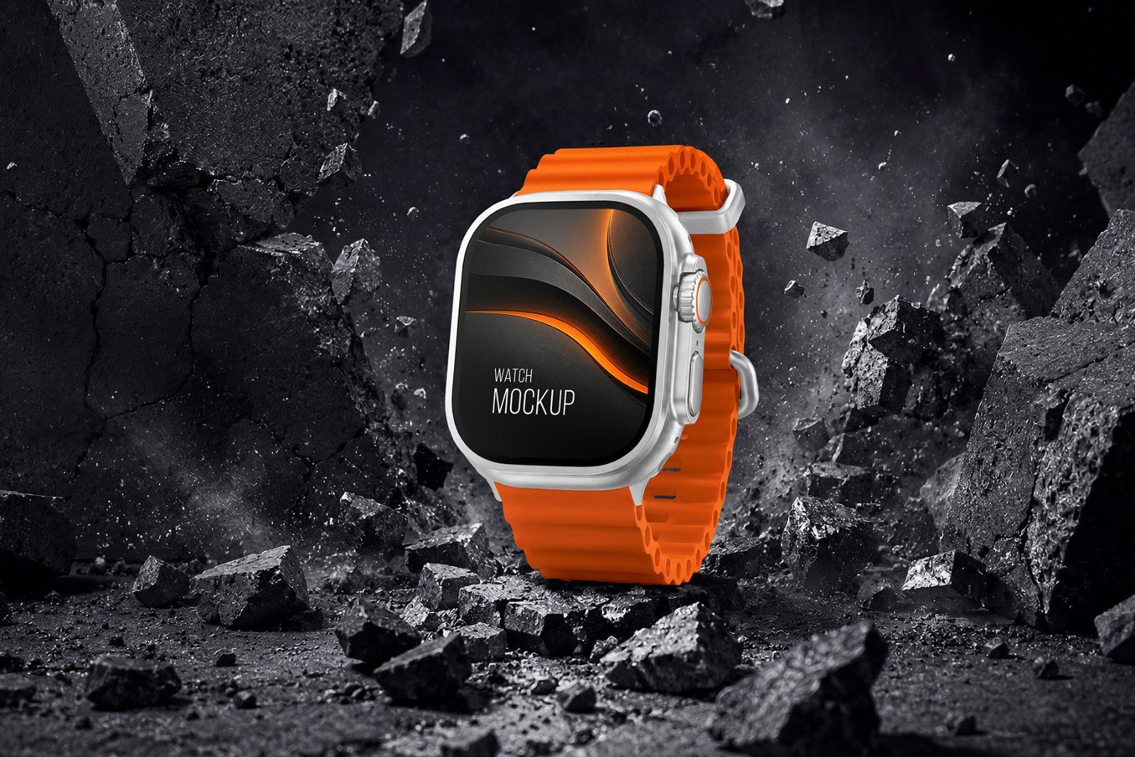 Apple Watch Ultra 2 Style Rugged Smartwatch Mockup Set — image 4