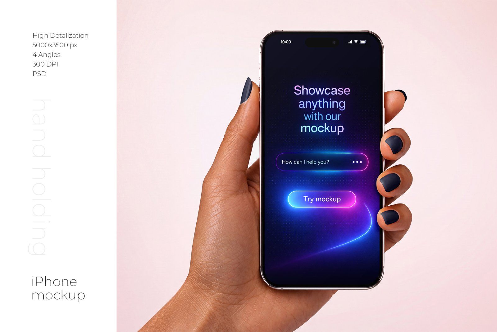 iPhone in Hand Mockup Set — image 1