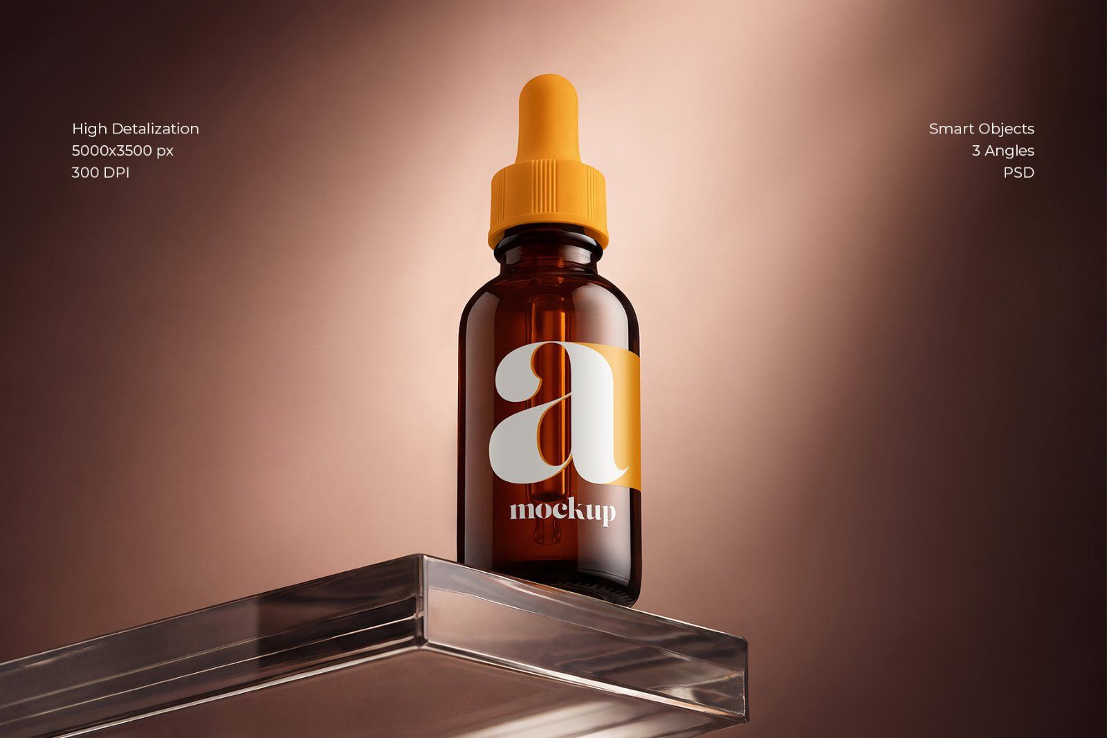 Amber Dropper Bottle Mockup Set — image 1