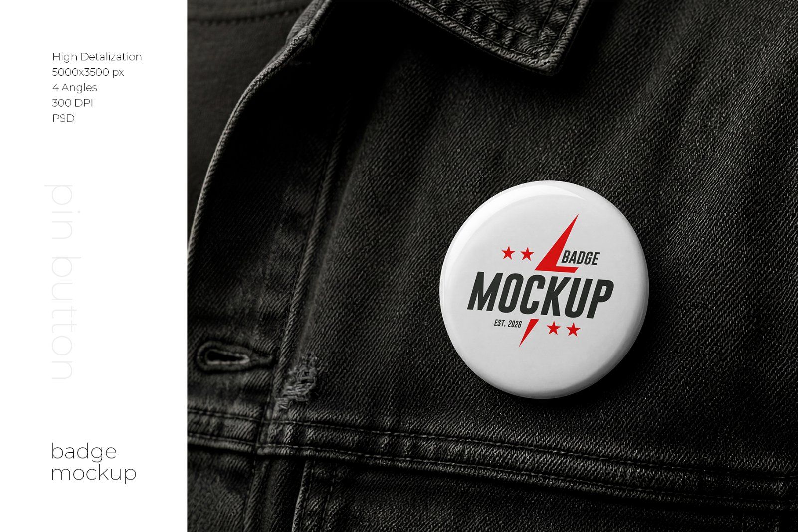 Pin Button Badge Mockup Set — image 1