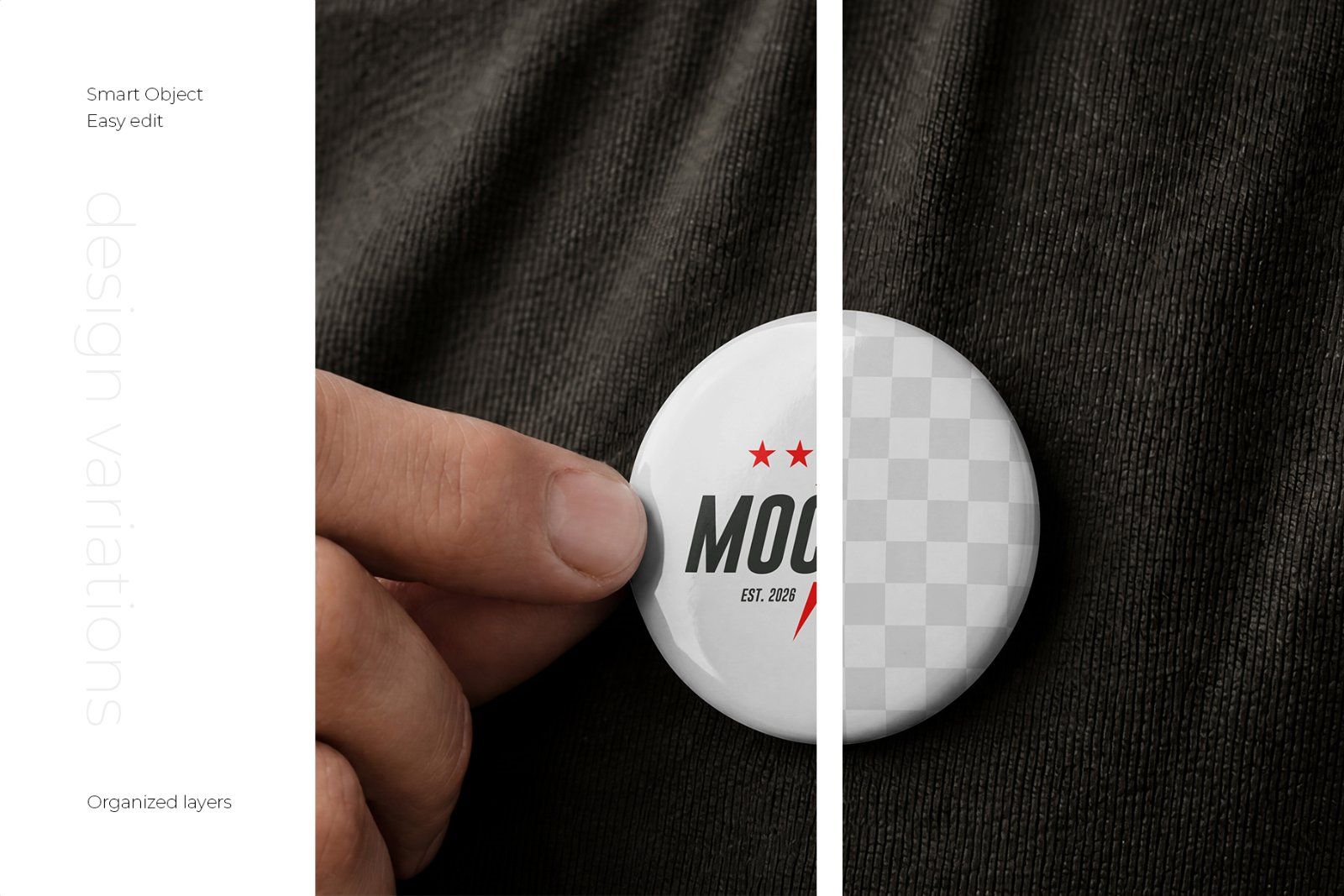 Pin Button Badge Mockup Set — image 2