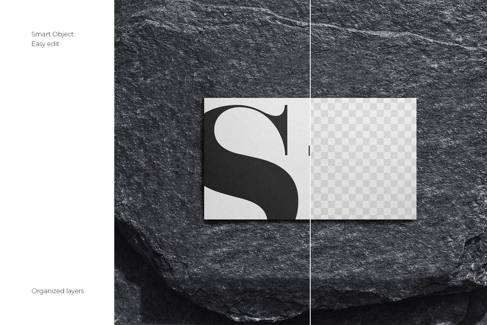 Stone and Glass Business Card Mockup Set — image 2