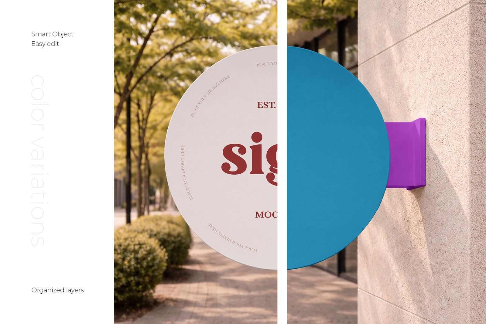 Circle Sign Mockup Set — image 3
