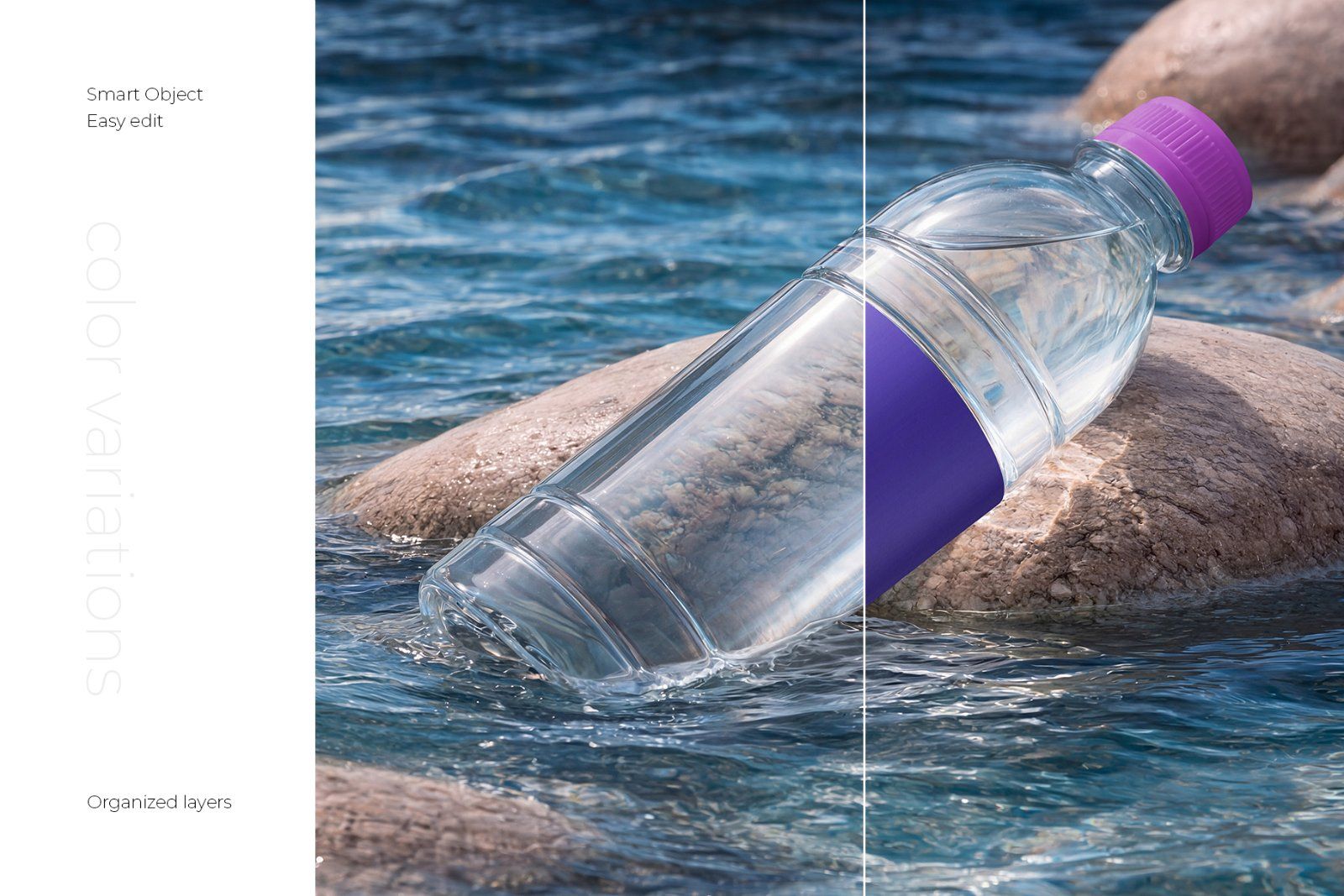 Clear Plastic Water Bottle Mockup Set — image 3