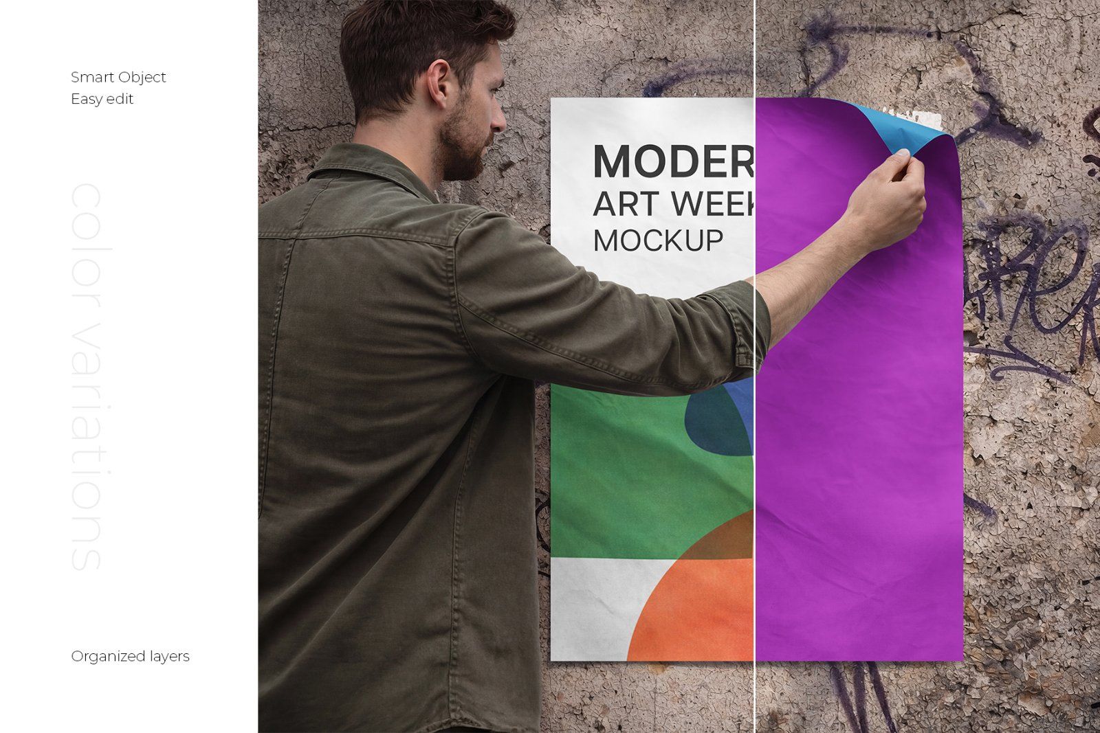 Urban Glued Poster Mockup Set — image 3