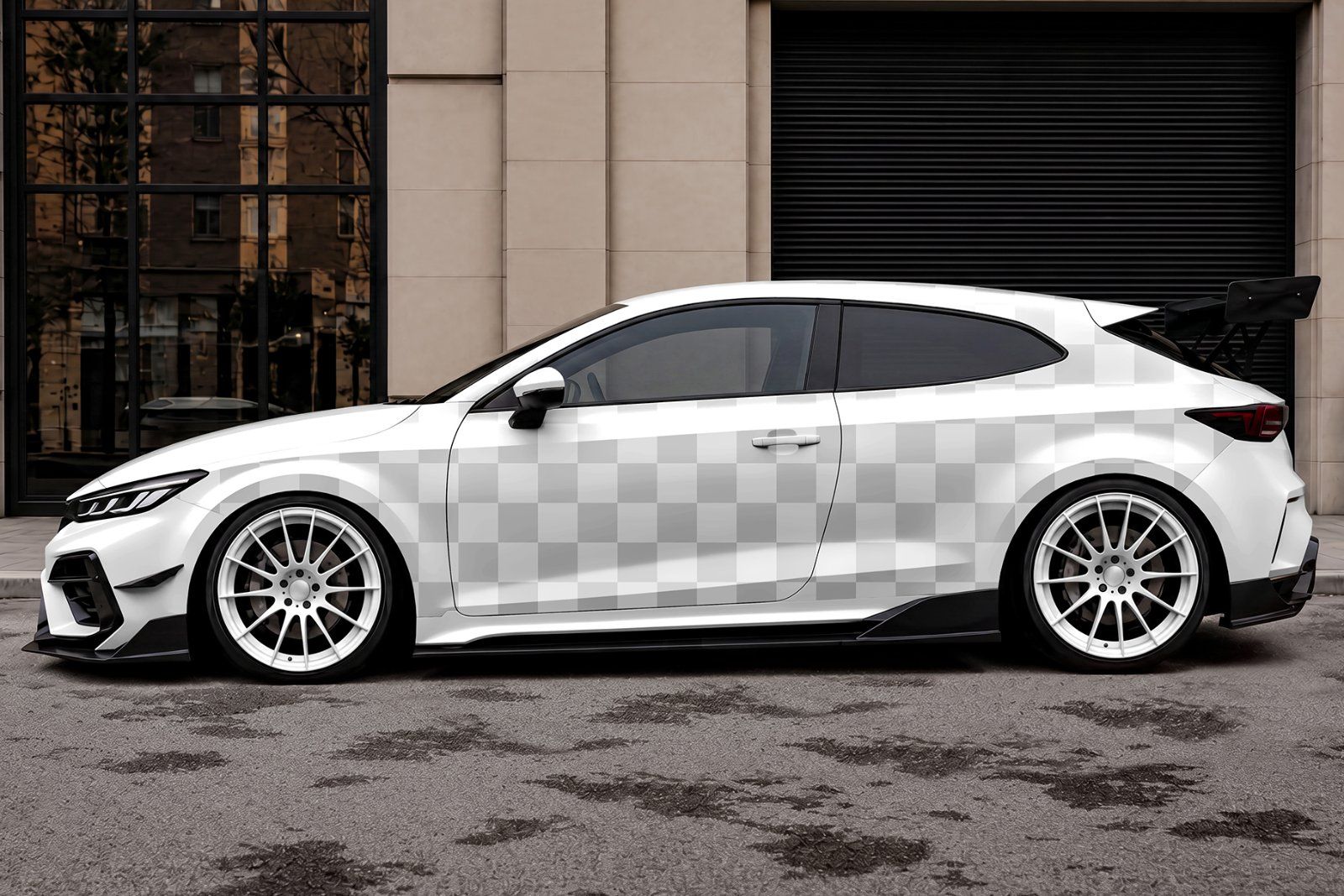 Sporty 3-Door Hatchback Car Mockup Set — image 3