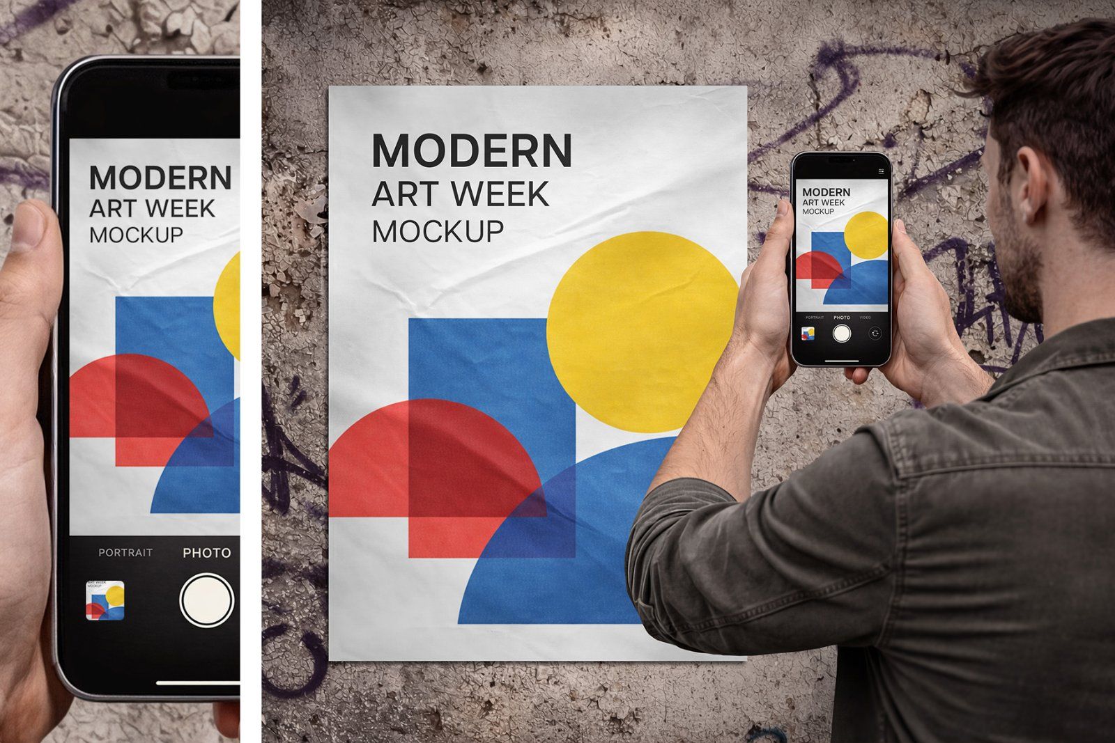 Urban Glued Poster Mockup Set — image 4
