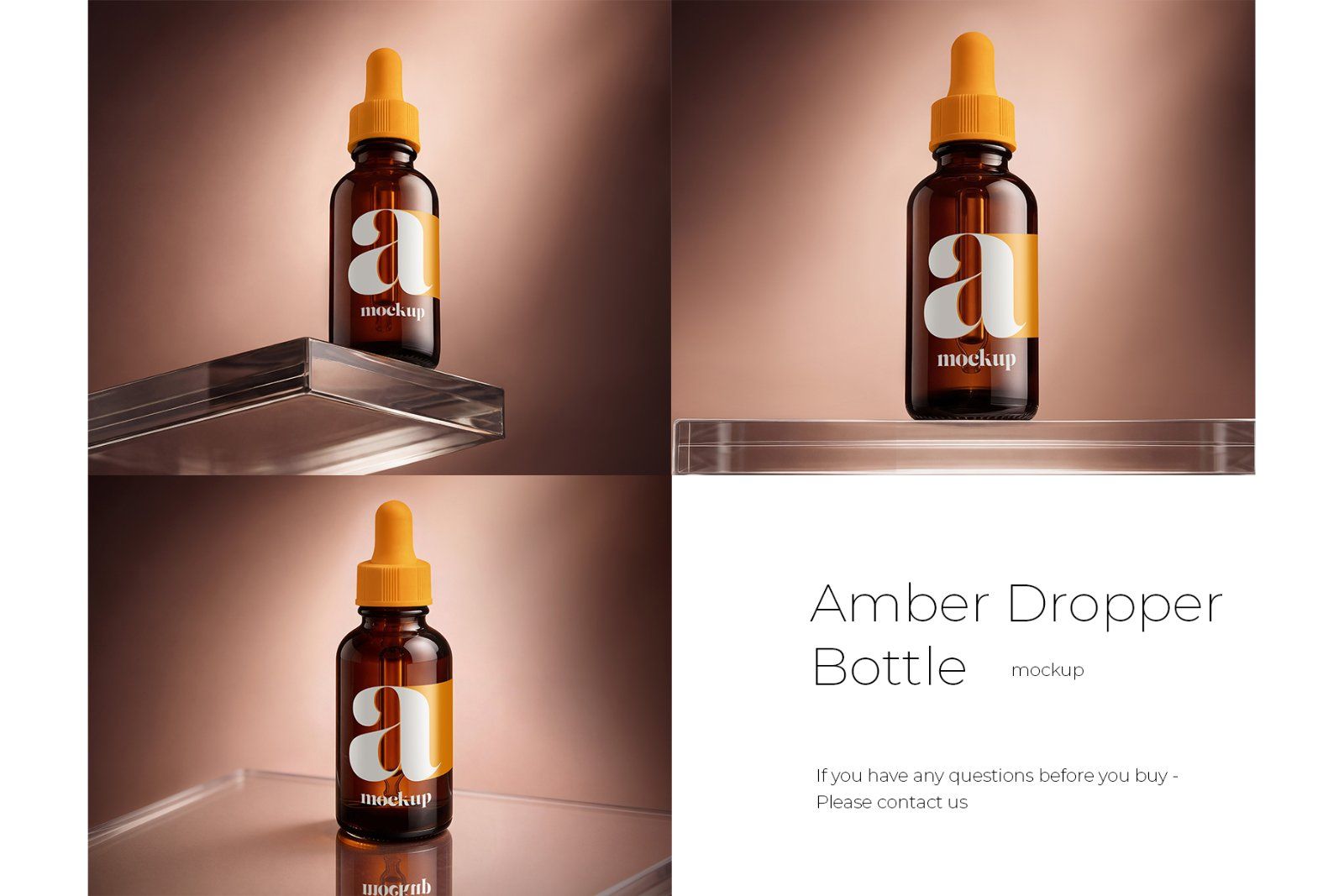 Amber Dropper Bottle Mockup Set — image 4