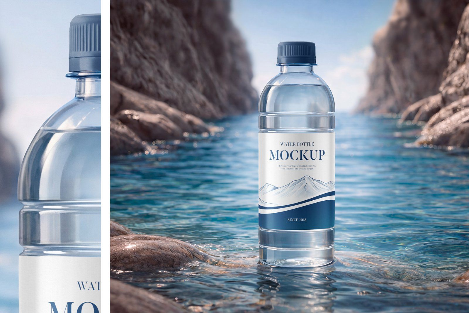 Clear Plastic Water Bottle Mockup Set — image 4