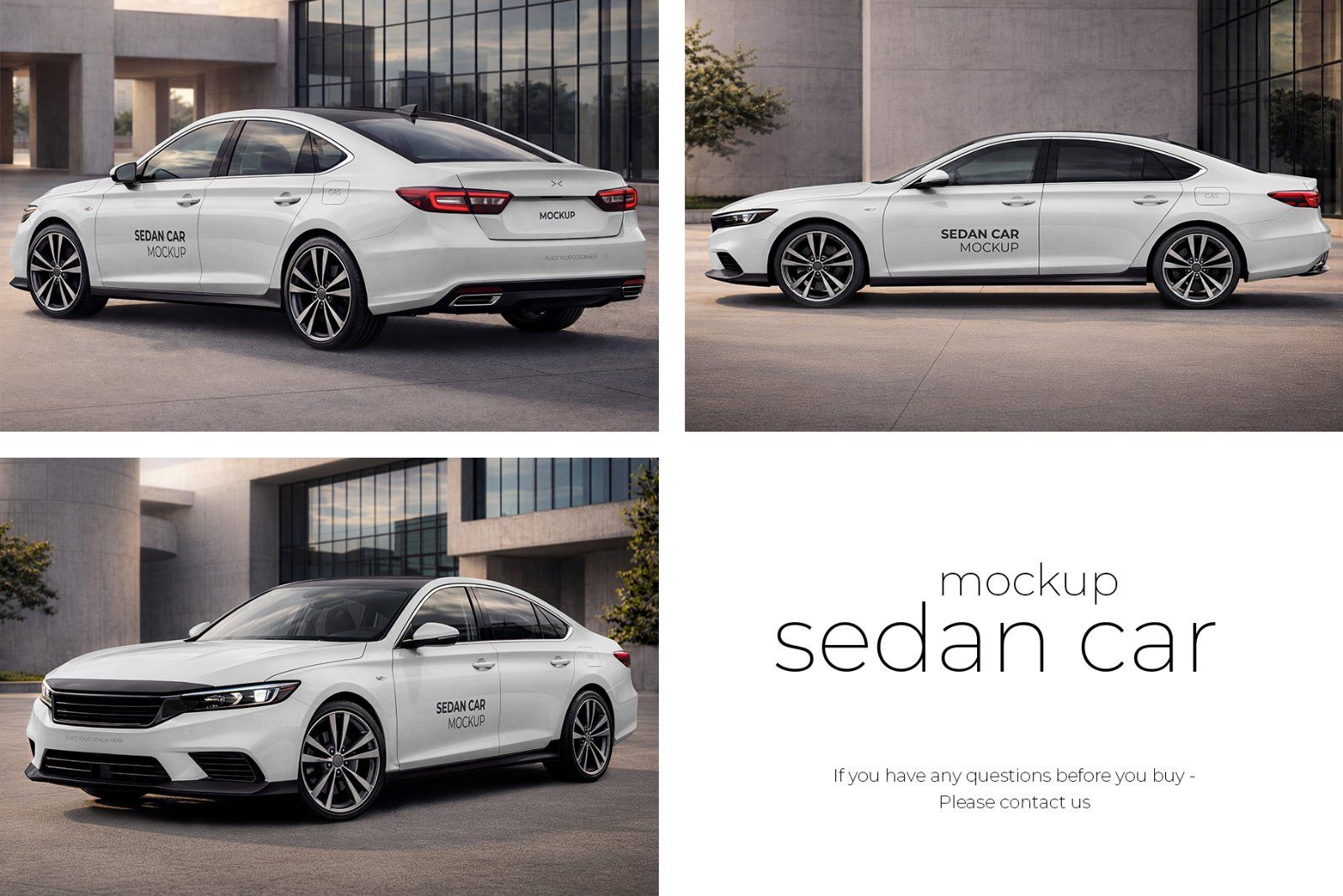 Sedan Car Mockup Set — image 5