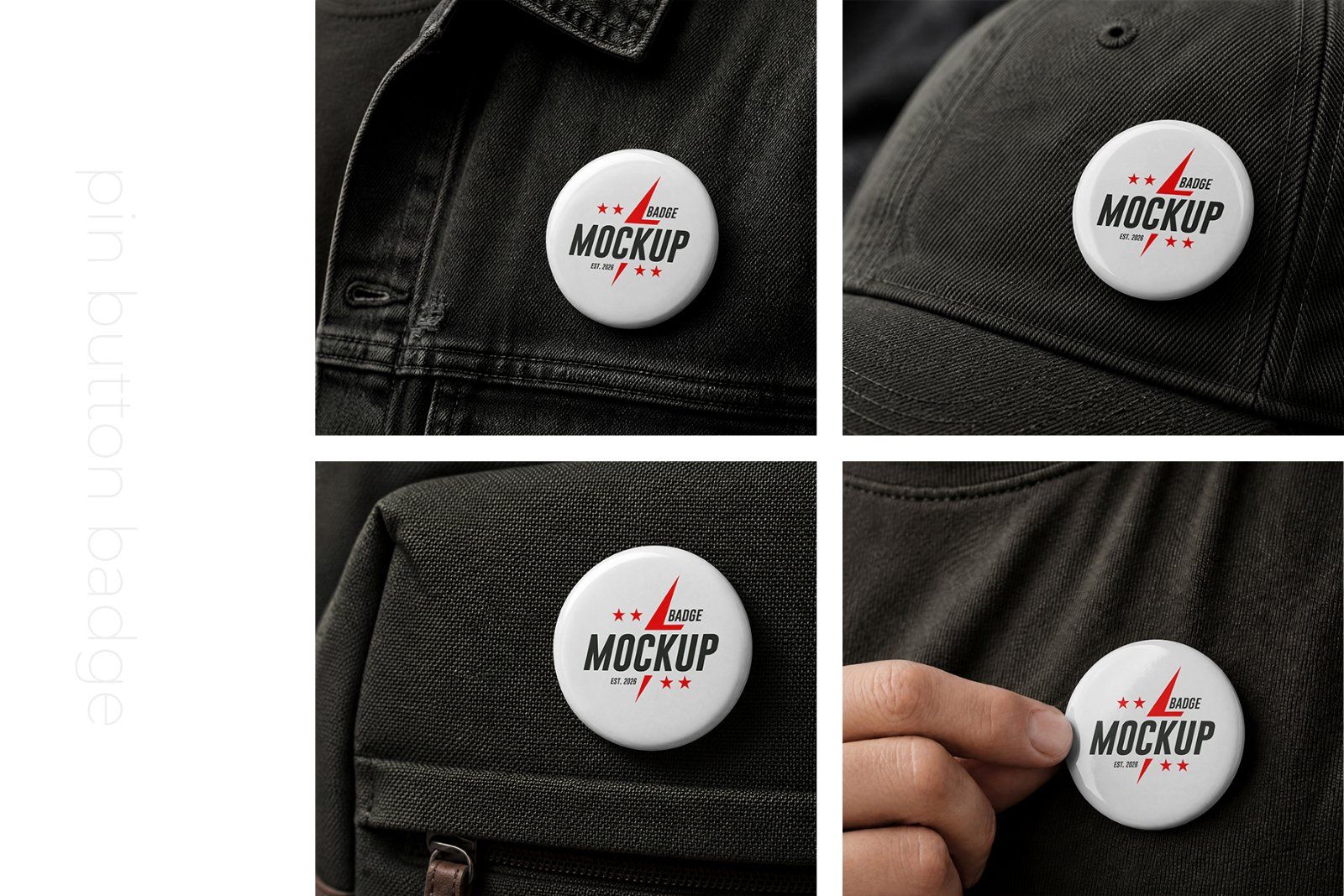 Pin Button Badge Mockup Set — image 5
