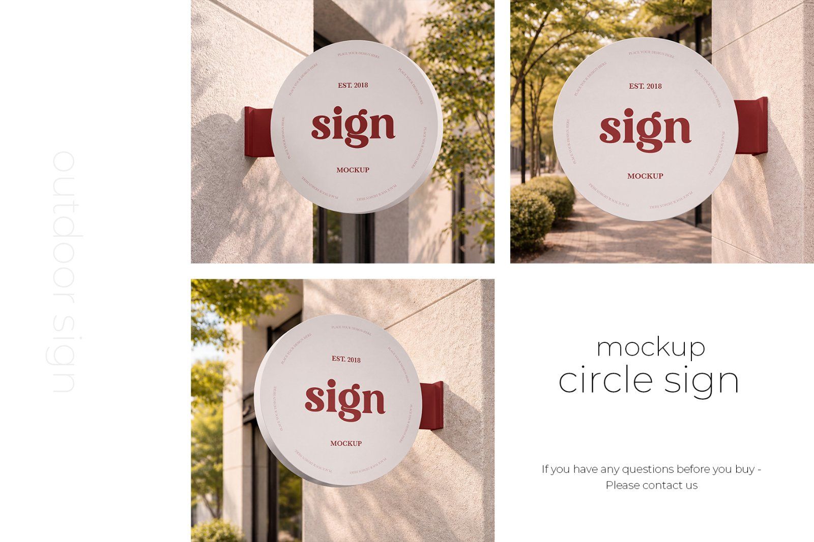 Circle Sign Mockup Set — image 5