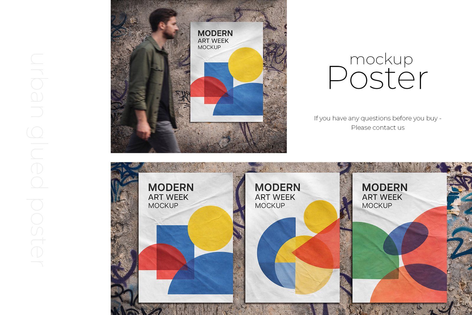 Urban Glued Poster Mockup Set — image 6