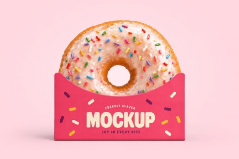 Donut with Holder Mockup
