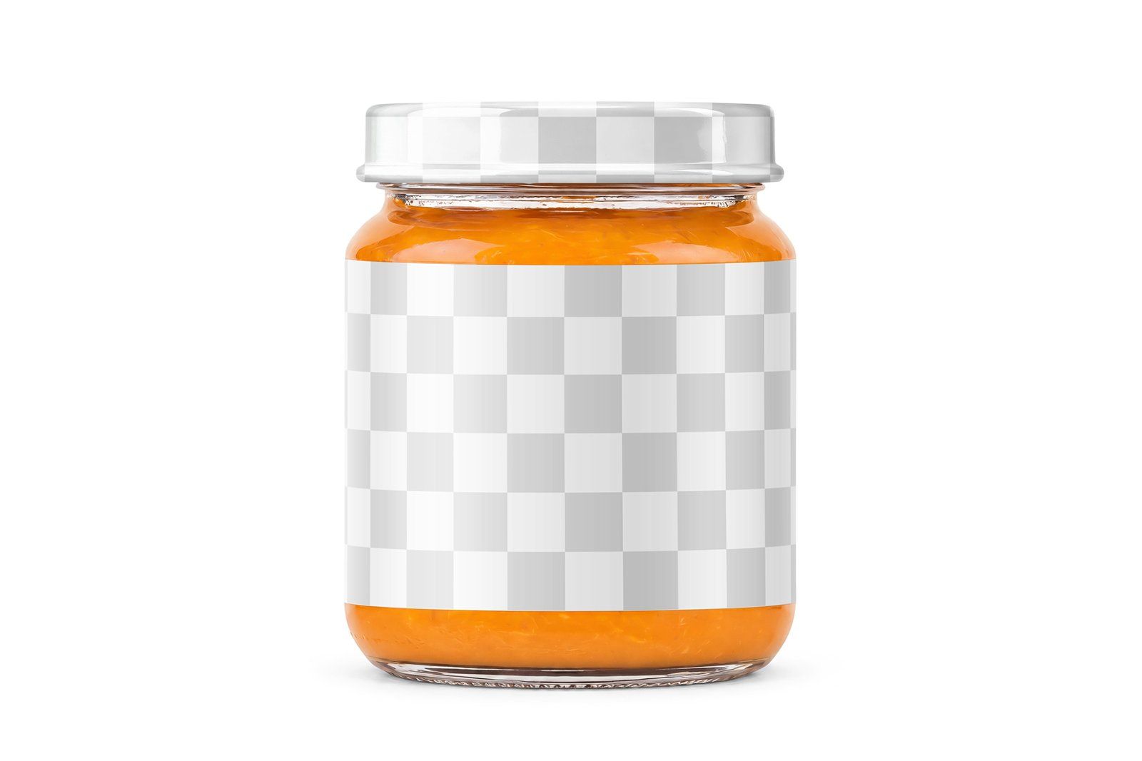 Baby Food Pumpkin Puree Glass Jar Mockup — image 2