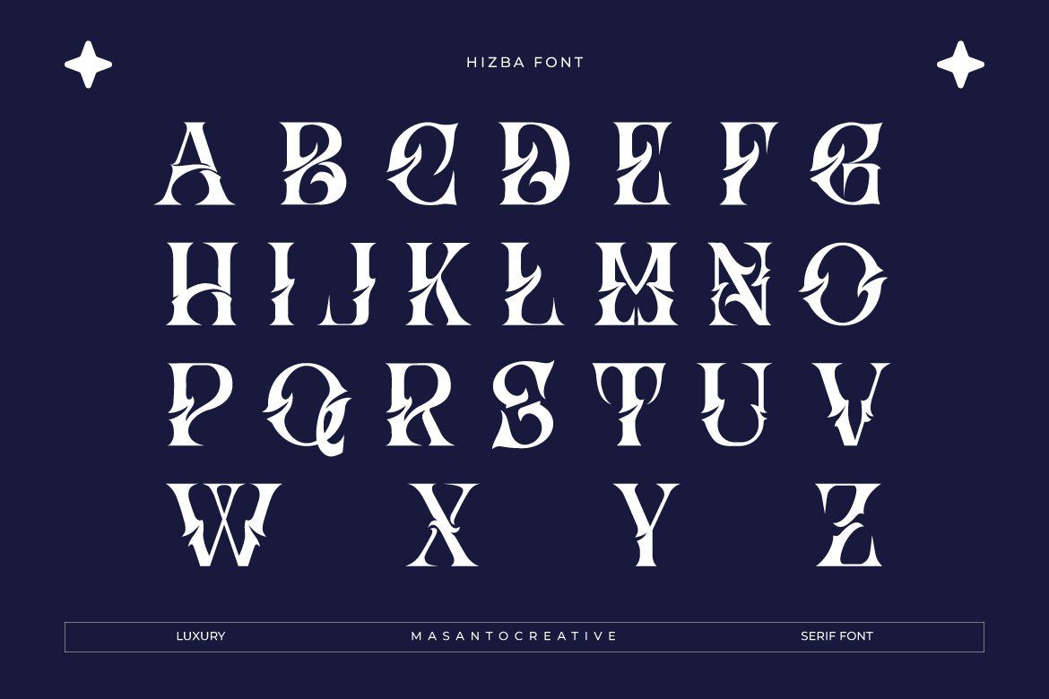 Hizba – Luxury Ornamental Serif Font — image 2