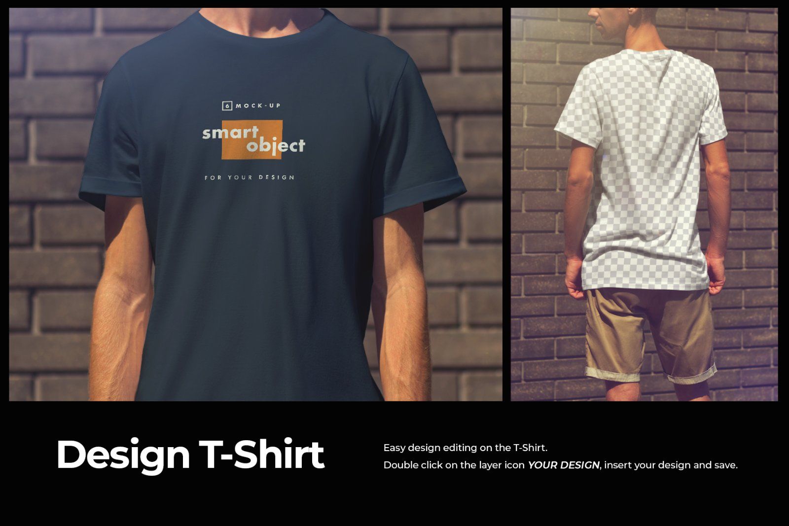 6 Mockups of an Elongated T-shirt on a Young Guy. Urban style — image 3