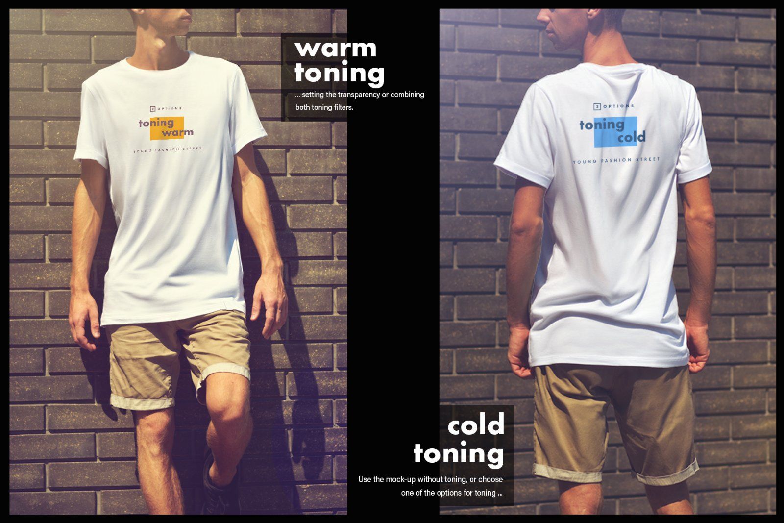 6 Mockups of an Elongated T-shirt on a Young Guy. Urban style — image 4