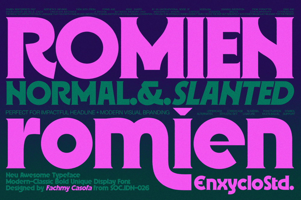 ROMIEN — Modern Classic Display Font — image 1