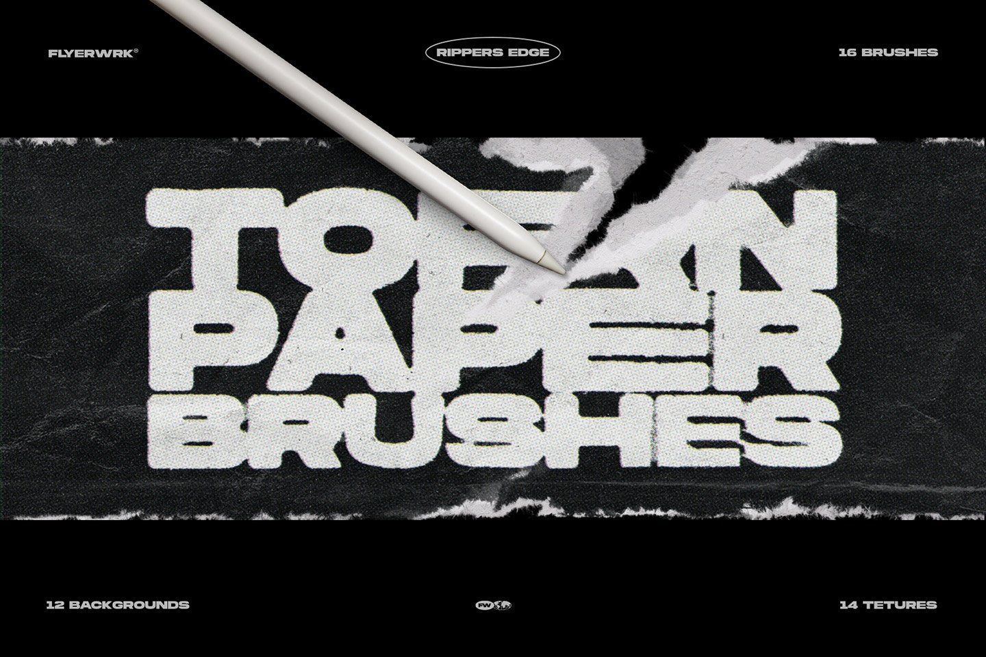 Rippers Edge Torn Paper Brushes — image 1