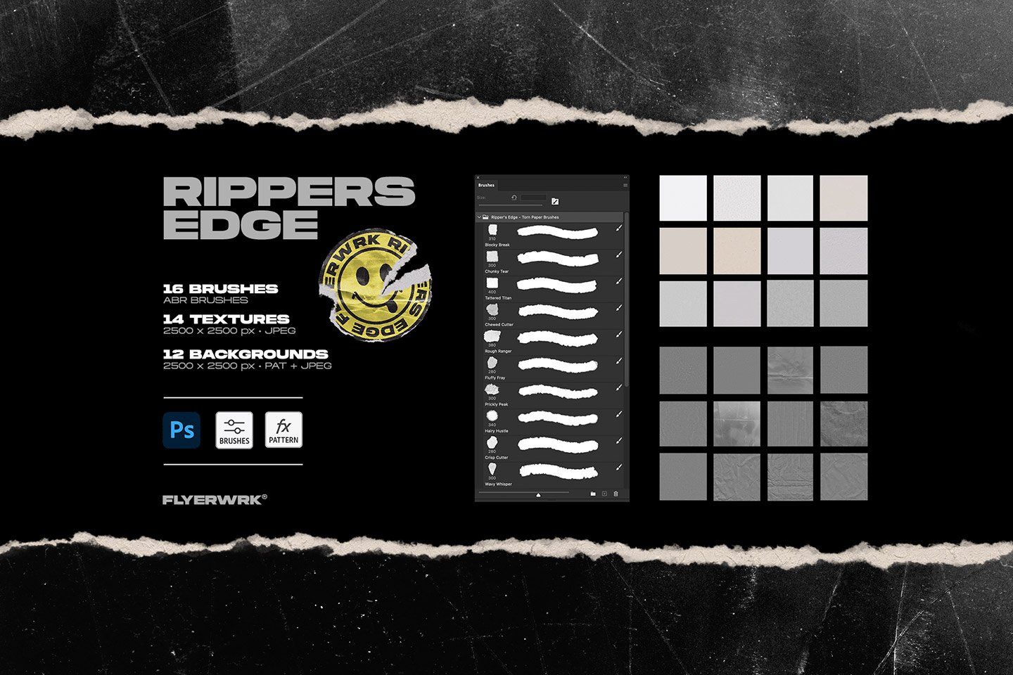 Rippers Edge Torn Paper Brushes — image 10