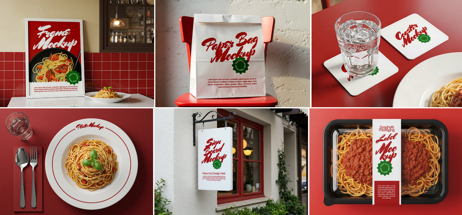 15 Premium Italia Pasta Resto Mockup Collection — image 3
