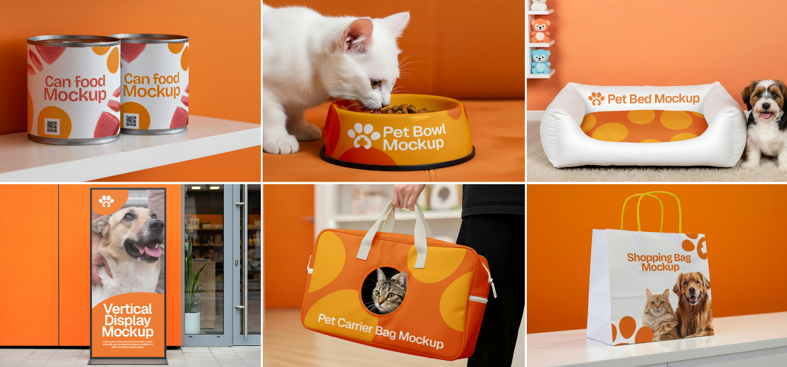 15 Pet Care Mockups – PSD Bed, Clothes, Van, Flyer & Branding Kit for Animal Retail — image 3