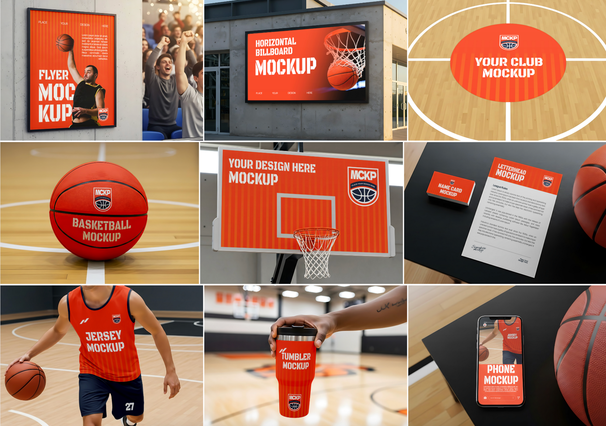 15 PSD Basketball Club Branding Mockup Kit – Jersey, Sports Bag, Poster, Flyer & More — image 2