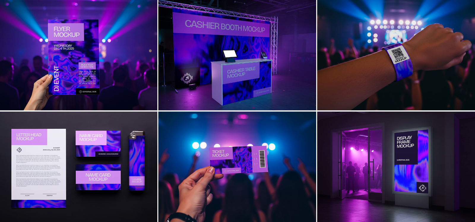 Premium DJ Event Mockup Bundle Festival Branding — image 3
