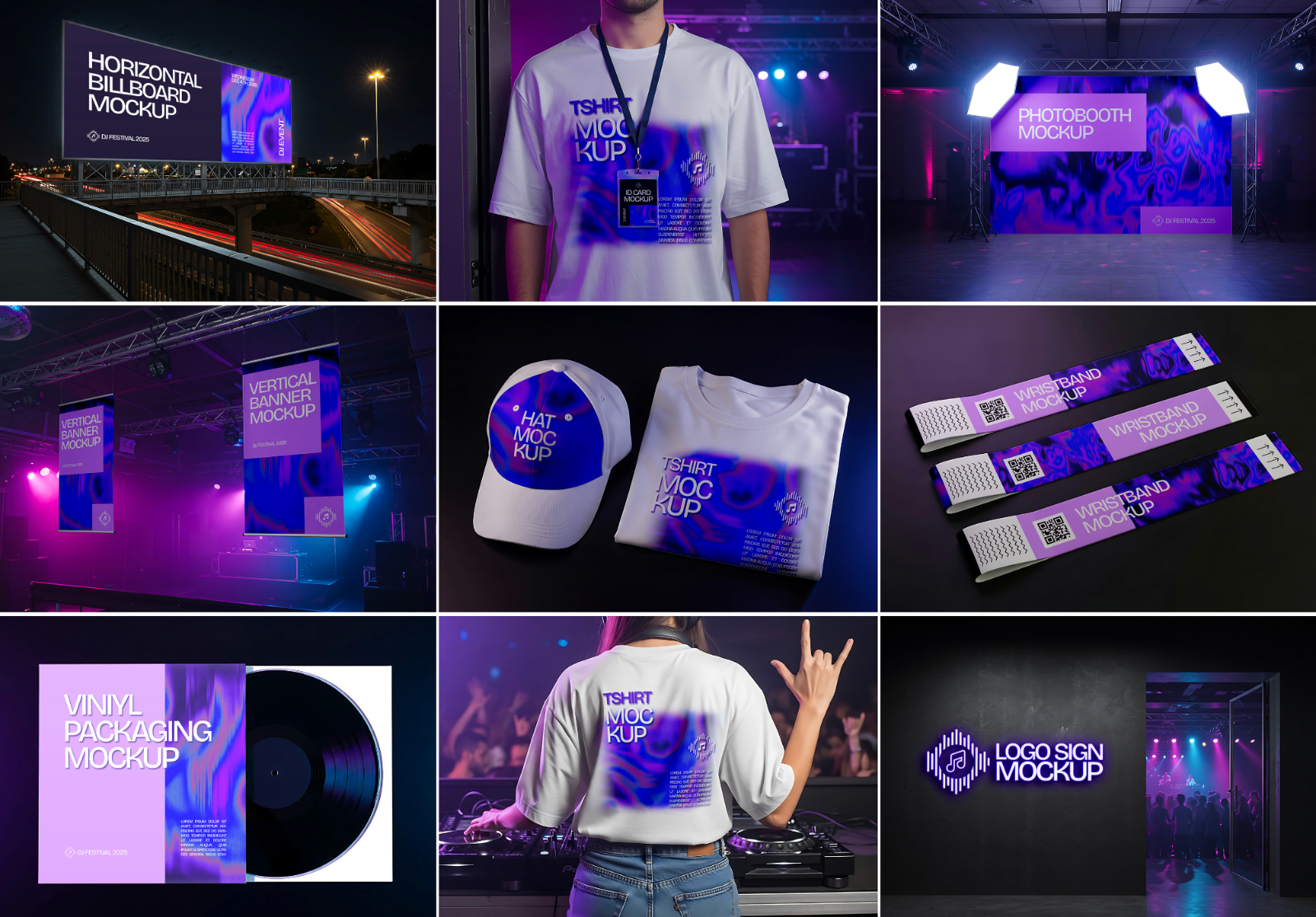 Premium DJ Event Mockup Bundle Festival Branding — image 2