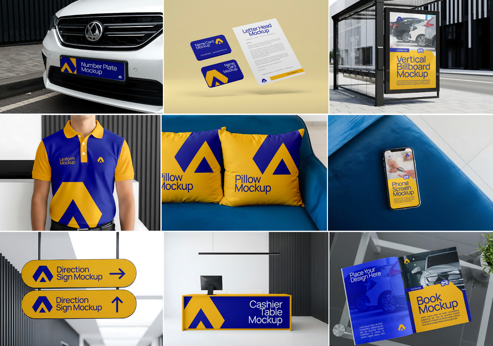 Premium Car Rental Branding Mockup — image 2